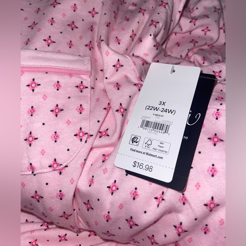Aria Short Sleeve 100% Cotton Cropped Pajama Set with Pockets, Women’s - Picture 6 of 7